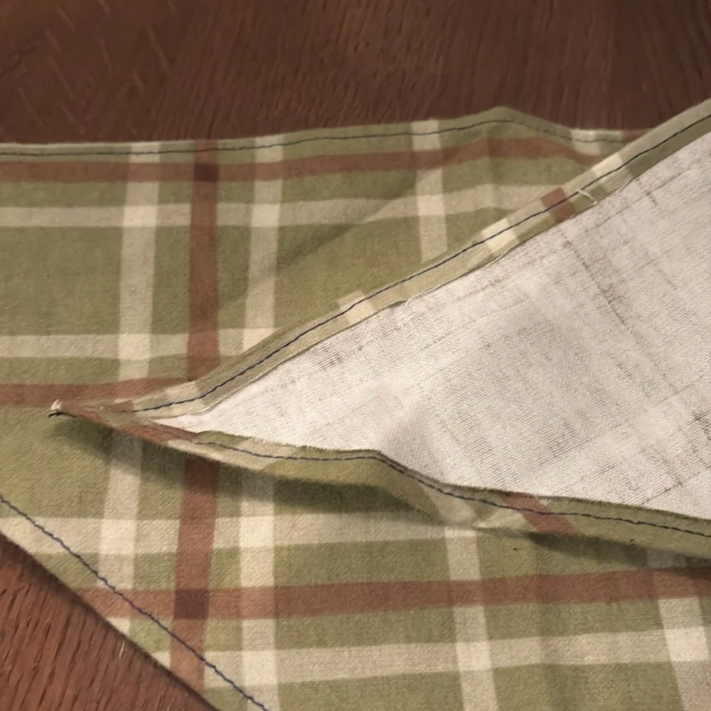 Hand crafted Dog bandana Plaid and Patterned